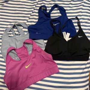 4 sports bra, 3 Nike sports bra, 1 under amour